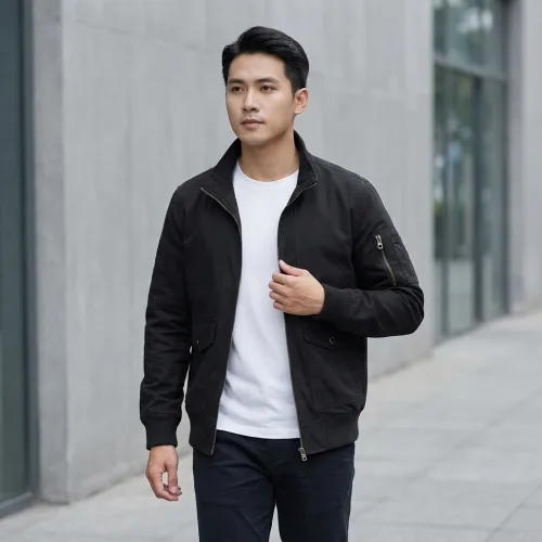 Shop sỉ áo Khoác Kaki Dày Lót Dù Nam Cổ Trụ Có Túi Trong Cao Cấp Big Size