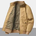 Shop sỉ áo Khoác Kaki Dày Lót Dù Nam Cổ Trụ Có Túi Trong Cao Cấp Big Size