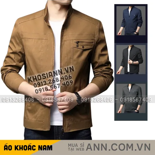 Áo Kaki Nam Túi Ngực Phối Nổi Bật