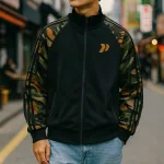 Áo khoác bomber phối tay lính dành cho nam AK072