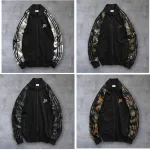 Áo khoác bomber phối tay lính dành cho nam AK072