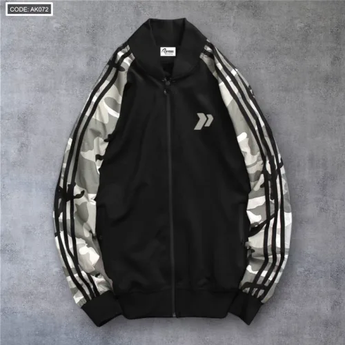 Áo khoác nam bomber phối tay lính AK072