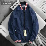 Nơi lấy sỉ áo khoác nam Bomber vải dù 2 lớp bo phối sọc