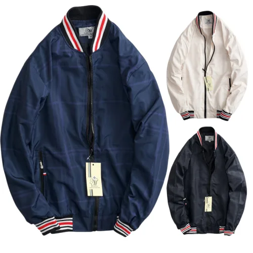 Nơi lấy sỉ áo khoác nam Bomber vải dù 2 lớp bo phối sọc