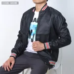 Nơi lấy sỉ áo khoác nam Bomber vải dù 2 lớp bo phối sọc