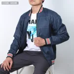 Nơi lấy sỉ áo khoác nam Bomber vải dù 2 lớp bo phối sọc
