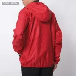 Áo khoác dù Rurumen nam 2 lớp có nón, logo trước ngực