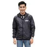 Áo khoác dù Rurumen nam 2 lớp có nón, logo trước ngực