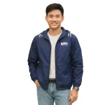 Áo khoác dù Rurumen nam 2 lớp có nón, logo trước ngực