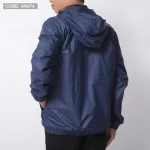 Áo khoác dù Rurumen nam 2 lớp có nón, logo trước ngực