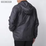 Áo khoác dù Rurumen nam 2 lớp có nón, logo trước ngực