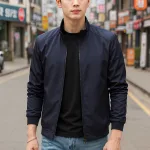 Áo khoác dù nam Rurumen 2 lớp kiểu trơn, cổ đứng, size 3X