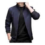 Áo khoác dù nam Rurumen 2 lớp kiểu trơn, cổ đứng, size 3X