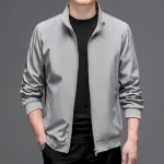 Áo khoác dù nam Rurumen 2 lớp kiểu trơn, cổ đứng, size 3X