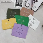 Shop sỉ áo nữ thun thái form rộng giấu quần in hoạ tiết trái tim