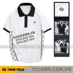 Áo thun polo nam có cổ phối sọc, logo thêu trước ngực, có size 3x