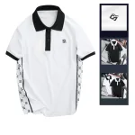 Áo thun polo nam có cổ phối sọc, logo thêu trước ngực, có size 3x