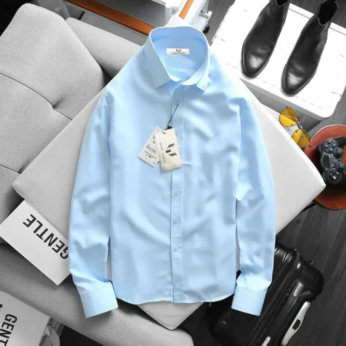 Áo sơ mi công sở nam chất liệu kate lụa, tay dài, có size 4x