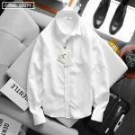 Áo sơ mi công sở nam chất liệu kate lụa, tay dài, có size 4x