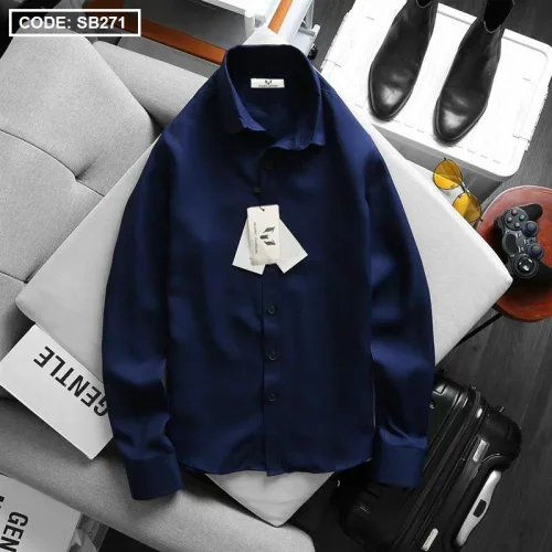 Áo sơ mi công sở nam chất liệu kate lụa, tay dài, có size 4x