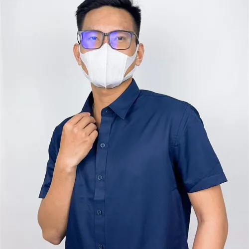 Áo sơ mi công sở nam vải Kate lụa, tay ngắn, có size 4x