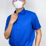 Áo sơ mi công sở nam vải Kate lụa, tay ngắn, có size 4x