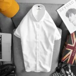 Áo sơ mi công sở nam vải Kate lụa, tay ngắn, có size 4x