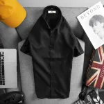 Áo sơ mi công sở nam vải Kate lụa, tay ngắn, có size 4x