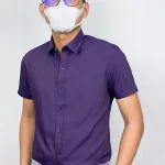 Áo sơ mi công sở nam vải Kate lụa, tay ngắn, có size 4x