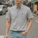 Áo sơ mi Oxford nam Rayman Rurumen tay ngắn, có túi, có size 3X