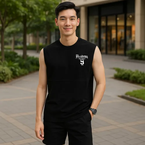 Áo Ba Lỗ Nam In Chữ ACADEMY NYC Trước Ngực Big Size