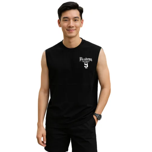 Áo Ba Lỗ Nam In Chữ ACADEMY NYC Trước Ngực Big Size