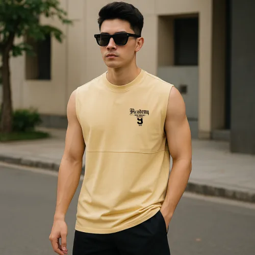 Áo Ba Lỗ Nam In Chữ ACADEMY NYC Trước Ngực Big Size
