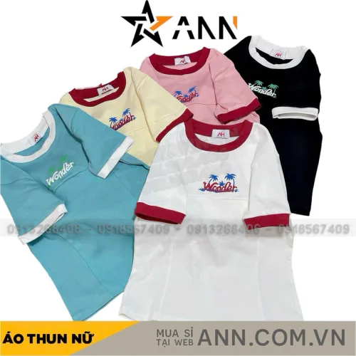 Baby Tee Nữ Cotton Mềm Mịn Cổ Tròn Ôm Body