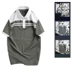 Áo thun cổ bẻ cao cấp với 2 sọc phối trước ngực, có size 3XL
