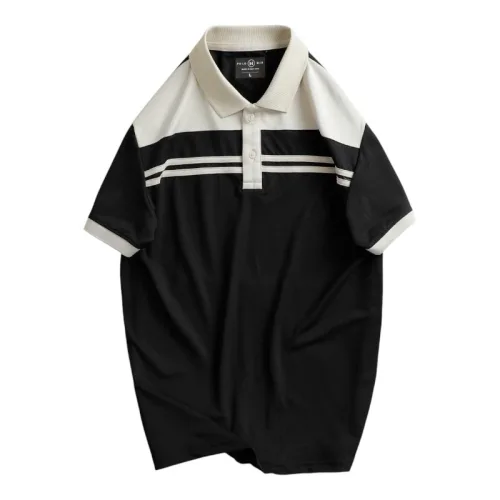 Áo thun cổ bẻ cao cấp với 2 sọc phối trước ngực, có size 3XL