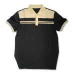Áo thun cổ bẻ cao cấp với 2 sọc phối trước ngực, có size 3XL