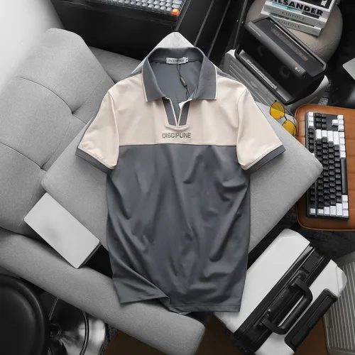 Chuyên sỉ áo Thun Cổ Bẻ Phối Màu Và Thêu Chữ Discipline (Có Size 3XL)
