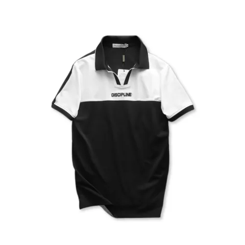 Chuyên sỉ áo Thun Cổ Bẻ Phối Màu Và Thêu Chữ Discipline (Có Size 3XL)