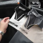 Chuyên sỉ áo Thun Cổ Bẻ Phối Màu Và Thêu Chữ Discipline (Có Size 3XL)
