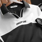 Chuyên sỉ áo Thun Cổ Bẻ Phối Màu Và Thêu Chữ Discipline (Có Size 3XL)