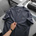 Áo Thun Nam Cổ Tròn Thêu Logo Trước Ngực, Size 3x