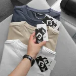 Áo Thun Nam Cổ Tròn Thêu Logo Trước Ngực, Size 3x