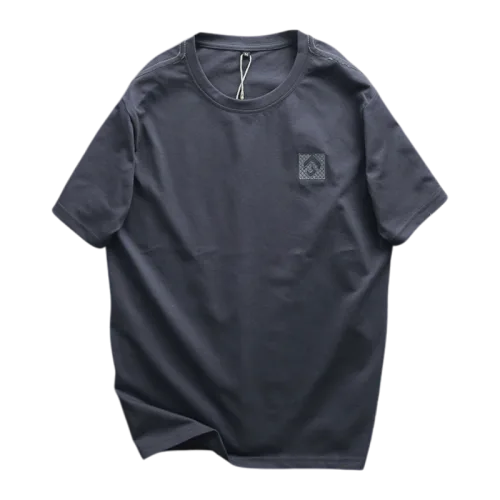 Áo Thun Nam Cổ Tròn Thêu Logo Trước Ngực, Size 3x