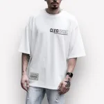 Áo thun CLEGENDK oversize cổ tròn in chữ