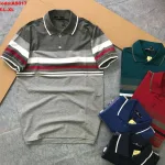 Áo thun cotton cổ bẻ sọc ngang AS017