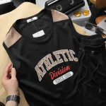 Áo thun ba lỗ nam Pack Horse vải tổ ong in chữ Athletic