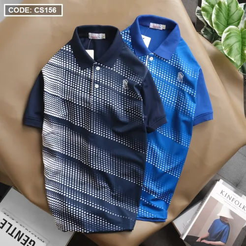 Chỗ sỉ áo thun nam cổ bẻ chấm bi