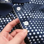 Chỗ sỉ áo thun nam cổ bẻ chấm bi
