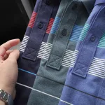 Áo Thun Nam Cổ Bẻ Túi Ngực Sọc Ngang In Dẻo Size 3X